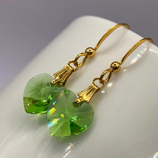 LEO Vintage Swarovski Heart Earrings | Jupiter Crystal