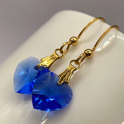 VIRGO Vintage Swarovski Heart Earrings | Jupiter Crystal