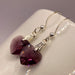 FEBRUARY Vintage Swarovski Birthstone Heart Earrings | Jupiter Crystal