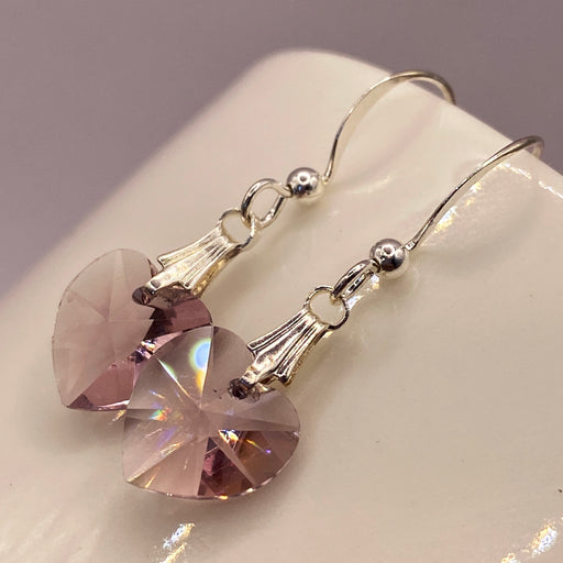 T400 Crystal Heart Dangle Earrings for Women Purple India  Ubuy