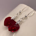 JULY Vintage Swarovski Birthstone Heart Earrings | Jupiter Crystal