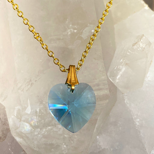 Vintage Swarovski MARCH Birthstone Pendant. Gold | Jupiter Crystal