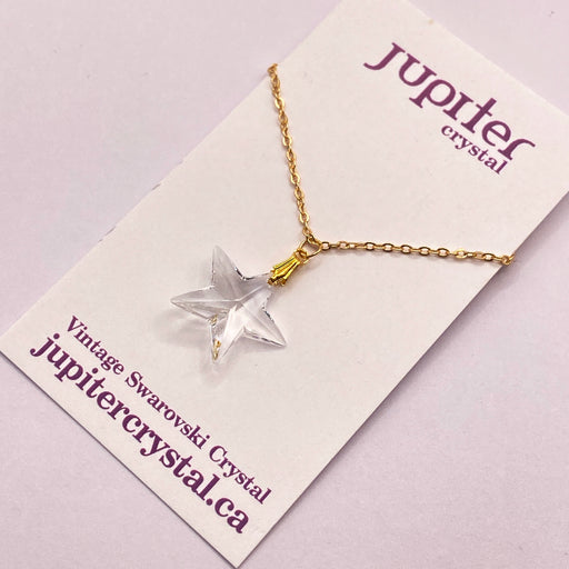 Vintage Swarovski CRYSTAL Star Pendant Gold | Jupiter Crystal