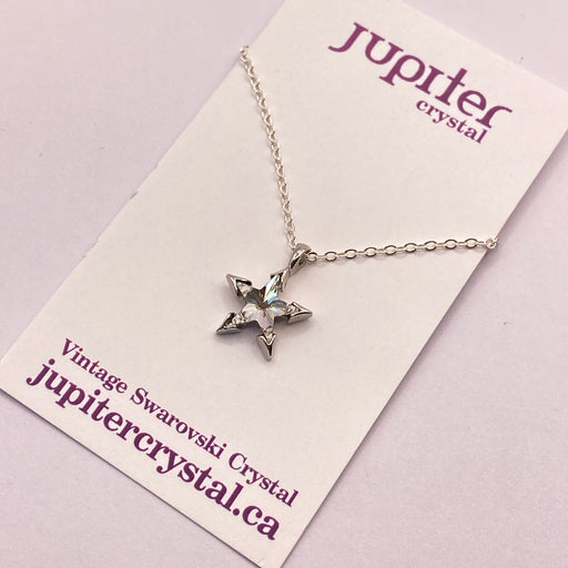 Vintage Swarovski Mini CRYSTAL Star Pendant. Silver | Jupiter Crystal